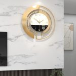 Horloges murales en métal pour décoration de salon, grande horloge murale décorative moderne, fonctionne à piles – Image 4