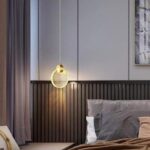 Suspension, lampe suspendue nordique de luxe en verre tricolore, suspension LED en fer forgé, lustres, luminaires créatifs – Image 4