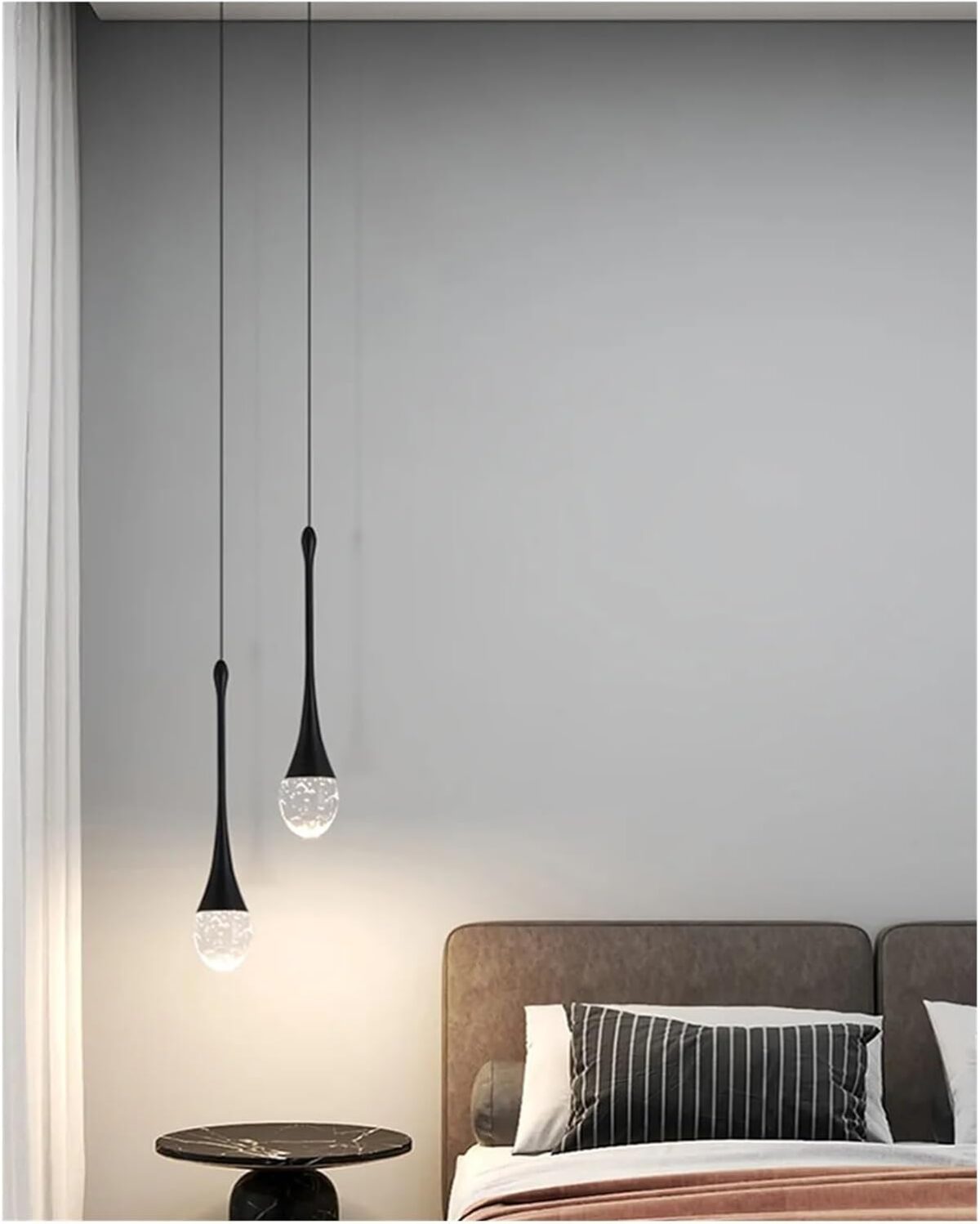 Lampes suspendues LED lustre miroir lampe maison droplight Fxture, lustre moderne LED – Image 4