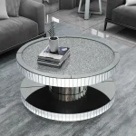 petite table de canapé moderne à 2 niveaux combine élégance et pratique