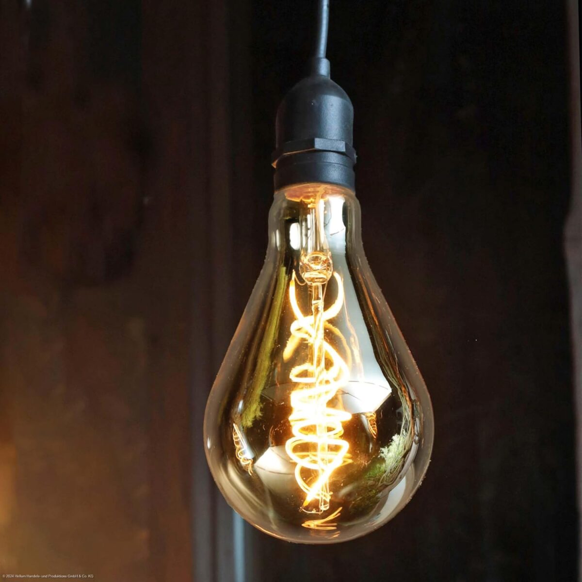 Lampe suspendue avec batterie et télécommande, ampoule dorée avec batterie, lampe suspendue rétro à intensité variable, lampe... – Image 3