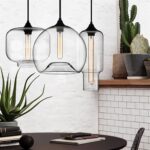 Luminaires suspendus avec abat-jour en verre transparent, luminaire de plafond Edison moderne - Luminaires de créateur, luminaires de plafond, luminaire... – Image 2