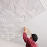 Joint de carrelage, feuille de refabrication, feuille de refabrication amovible, motif végétal, vintage, uni, plafond, sensation 3D, facile à nettoyer, épais, non transparent, imperméable, résistant à la – Image 2