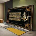 murale islamique Luxylei Ayatul Kursi, décoration d'intérieur musulmane, affiches de calligraphie arabe du Coran pour décoration murale musulmane – Image 2