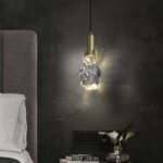 Lampe Suspendue Moderne dans la Table de Chevet, Petit Lustre en Cristal de Luxe Nordique Lig, Lampe Suspendue au Plafond – Image 2