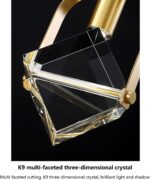 Suspension en Cristal K9 – Design Rétro Industriel avec LED Intégrée – Image 5