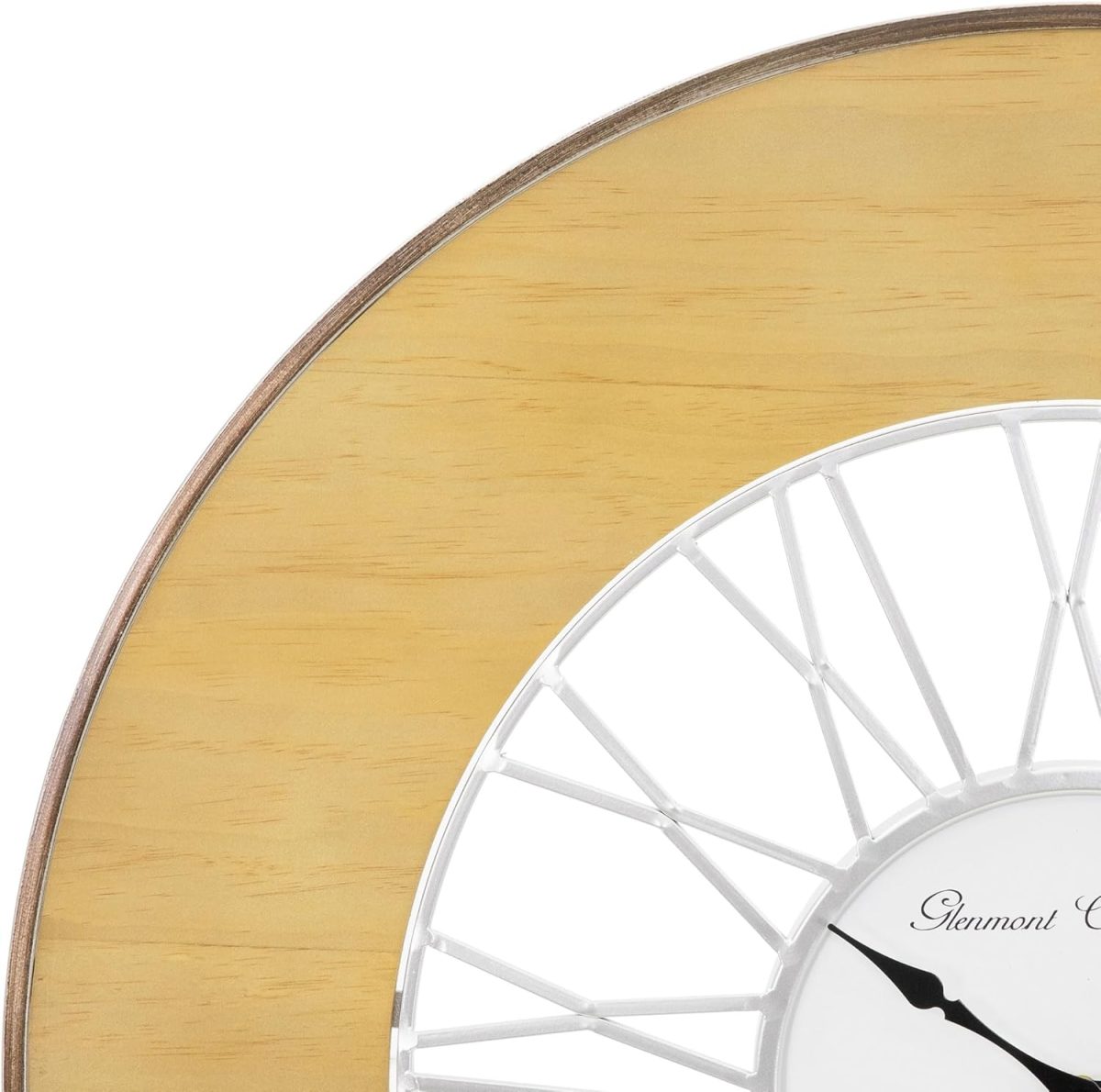 DESIGN – Grande Horloge Murale XXL Alfheim, Bois & Métal, Style Vintage Rétro avec Chiffres Romains – Image 4