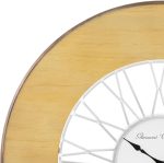 DESIGN – Grande Horloge Murale XXL Alfheim, Bois & Métal, Style Vintage Rétro avec Chiffres Romains – Image 4