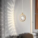 Lampe Pendante LED Abat-Jour Boule de Cristal 3D Suspension Luminaire Tricolore – Image 3