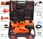 Kit de cric électro-hydraulique, avec clé à choc, 13,5 à 45 mm, pour les véhicules tout terrain et ceux de 5 tonnes au maximum, avec lampe de poche