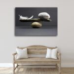 Tableau sur toile Balance Zen Balance plume et pierre - Haute résolution – Image 3