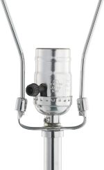 Lampe de Table Carrée Contemporaine – Socle Miroir, Pied Blanc et Transparent, Accent Argenté – Image 3
