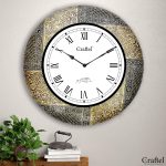 Horloge Murale Vintage Craftel 18 – Laiton & Métal avec Motif Svastika Antique – Image 2