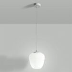 Accueil Lustre en Verre Simple Moderne Spirale Motif Lait Blanc Verre Plafond Suspension Lampe Étude Salle À Manger Net Rouge Nordique Chambre Réglable