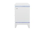 TABLE DE CHEVET ALINA BLANCHE AVEC LED ET USB – Image 2