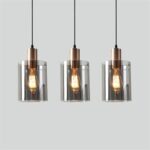 Américain Rétro Pendentif Lumière Verre Suspendu Lampes Designer Atmosphère E27 Lustre Abat-Jour