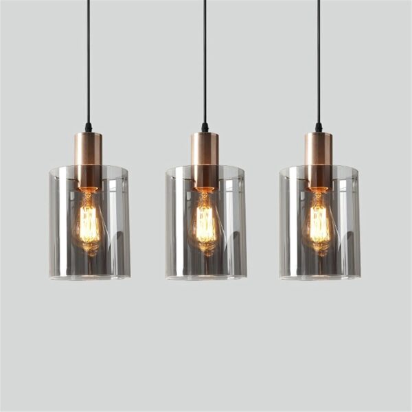 Américain Rétro Pendentif Lumière Verre Suspendu Lampes Designer Atmosphère E27 Lustre Abat-Jour