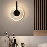Applique Murale Moderne Intérieur LED  Applique Murale Pendule Design Éclairage Mural Rond Spots Muraux Blanc Chaud – Image 5