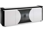 Buffet 4 portes  coloris blanc gris noir – Image 5