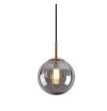 Lampe suspendue en verre globe à 1 lumière, lampe suspendue en verre moderne, lampe suspendue vintage de couleur
