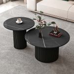table  basse ronde elegante raffinee -decoration Sallon et chambre – Image 4