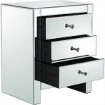 Table de Chevet Argentée Moderne – Élégance et Rangement Pratique – Image 4
