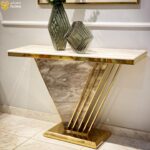 Console de Table en fer forgé moderne - meuble de maison - Table d'entrée - lampe de luxe, haut de gamme – Image 4