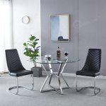 Nouveau design d'intérieur Table en acier inoxydable Base de table en verre trempé Table d'appoint pour meubles de salon – Image 4