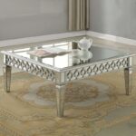 Table d'extrémité personnalisée élégante Champagne argent – Image 4