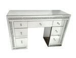 Table d'écriture avec miroir et diamants écrasés, pour bureau, coiffeuse – Image 7