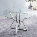 Nouveau design d'intérieur Table en acier inoxydable Base de table en verre trempé Table d'appoint pour meubles de salon
