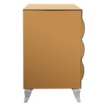 Commode 3 Tiroirs en Miroir Doré – Meuble de Rangement Chic et Moderne avec Pieds Argentés – Image 5