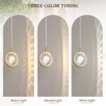 Lampe Pendante LED Abat-Jour Boule de Cristal 3D Suspension Luminaire Tricolore – Image 6