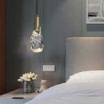 Lampe Suspendue Moderne dans la Table de Chevet, Petit Lustre en Cristal de Luxe Nordique Lig, Lampe Suspendue au Plafond – Image 6