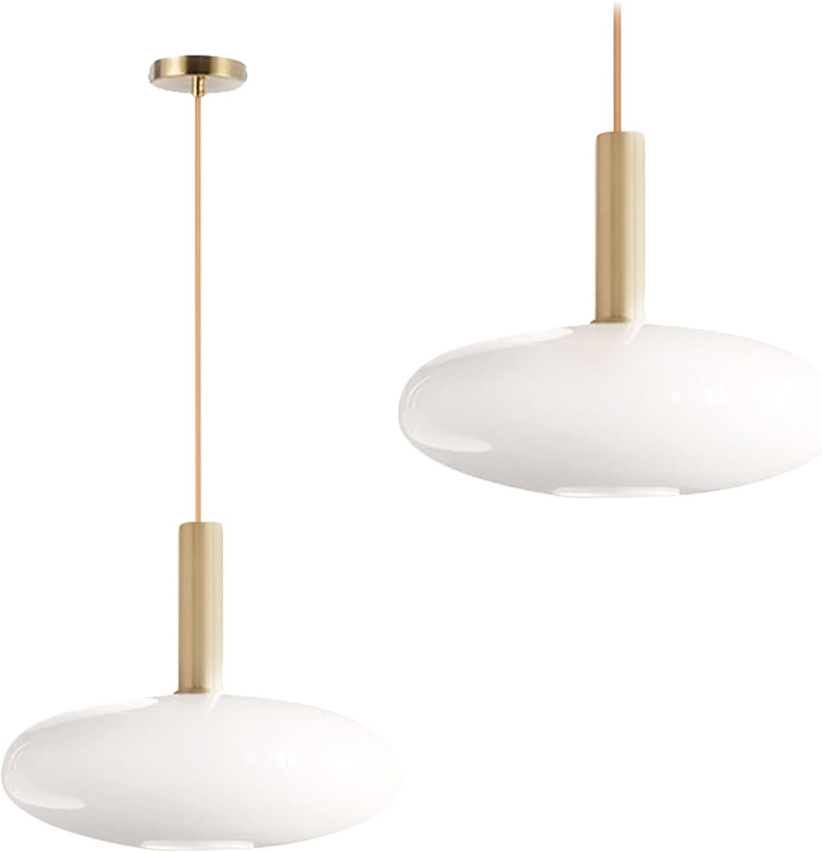 Lampe à Suspension APP668-1CP Lustre Plafonnier Éclairage de Plafond en métal, verre pour Salon Chambre Cuisine Couloir – Image 1