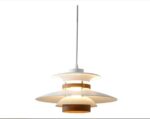 Lampe à suspension UFO créative avec finition en bois avec cordon réglable Present