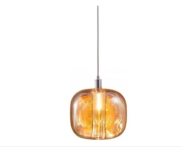 Lampe à suspension en verre nordique moderne solide et durable en métal de simplicité E27 Suspension d'intérieur