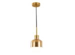 Lampe à suspension pour restaurant, cercle trapézoïdal en métal postmoderne, petite suspension en verre doré, lampe de chevet – Image 5