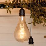 Lampe suspendue avec batterie et télécommande, ampoule dorée avec batterie, lampe suspendue rétro à intensité variable, lampe... – Image 5