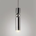 Lampe suspendue de cuisine - Tube doré noir argenté - Lampe suspendue