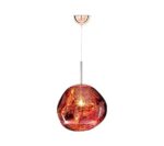 Lampe suspendue post-moderne en verre fondu Lampe à lave Lustres modernes Lampes suspendues en verre de lave Irrégulier Argent