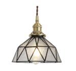 Luminaire suspendu GagalU avec abat-jour en verre à motif d'eau, luminaire suspendu vintage, luminaire suspendu industriel – Image 4