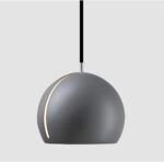 Luminaire suspendu Luminaire suspendu moderne en métal Lampe suspendue grise Mini lampes de chevet à hauteur réglable, pivotées à 360 ° et inclinées à 125 °...