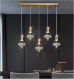 Luminaire suspendu en cristal moderne réglable en hauteur, compatible – Image 6