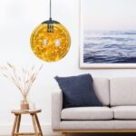 Lustre LED de luxe nordique moderne 10 W en verre simple  abat-jour sphérique – Image 5