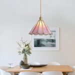 Lustre décoratif moderne en verre pour maison d'hôtel - Lampe suspendue élégante à 1 lumière – Image 5