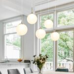 Lustre doré, lustres modernes pour salle à manger, éclairage suspendu linéaire à LED