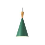 Lustre en Aluminium de Couleur Nordique, avec Un Design de décoration en Bois Massif, Lampe Suspendue à tête Unique E27, luminaires pour la décoration...
