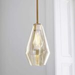Lustre industriel moderne vintage E27E26 avec abat-jour en verre transparent soufflé à la main