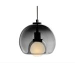 Lustre sur pied de style nordique, suspension en verre, abat-jour créatif en verre rond E27, luminaires d'installation encastrés, lampe à suspension de décoration